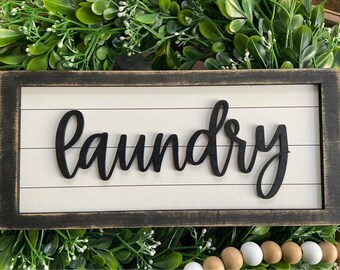 Farmhouse Shiplap Laundry Sign