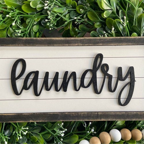 Personalized Laundry Room Sign Farmhouse Laundry and Co Wood Etsy