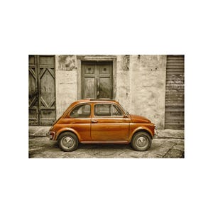 Vintage Fiat 500 - Retro Car Photography Print