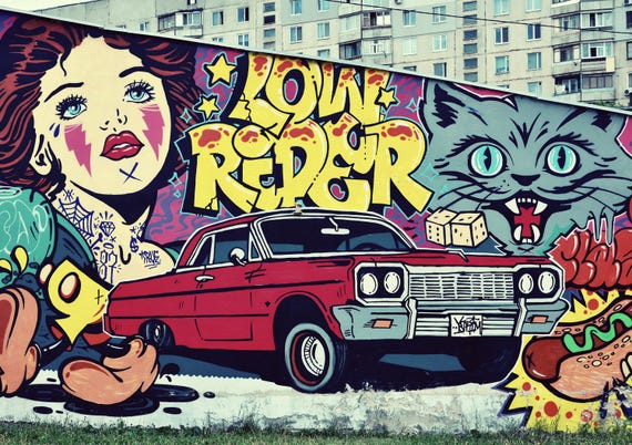 Urban Lowrider Street Art Mural - Etsy