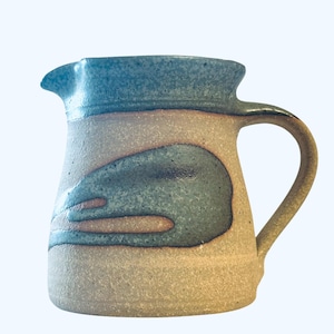 Lovely Vintage Rustic Ceramic Pitcher Vase by Alan Brough  - Farmhouse Pitcher - Cottage Core Decor - Studio Pottery - Made in Cornwall