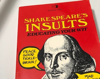 Witty and Hilarious Great Gift For All Lovers of Books Regular Size 16x20 inches Shakespeare Insults Gift Poster