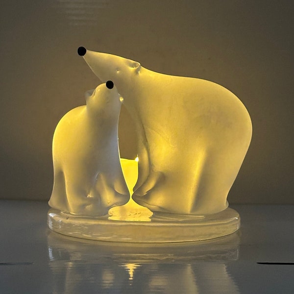 Polar Bear Candle Holder Etsy