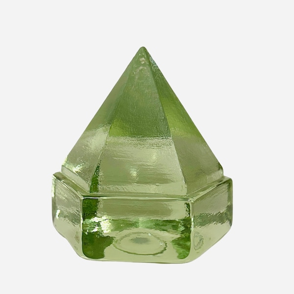 Precioso prisma de barco de cristal vintage - Pisapapeles - Cristal de barco - Prisma de cubierta - Regalo náutico - Prisma de cubierta piramidal - Regalo para papá