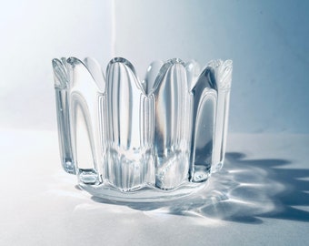 bol en cristal Orrefors vintage - porte-votives princesse héritière - verre suédois - fabriqué en Suède - bol en verre cadeau fête des mères