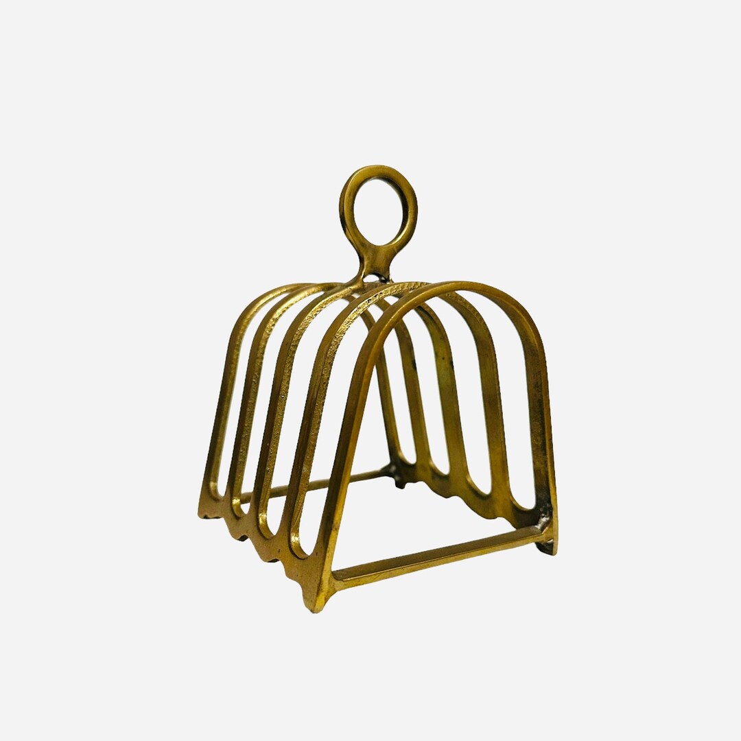 Vintage Brass Toast Rackbrass Letter Organizerfront Entryway Etsy