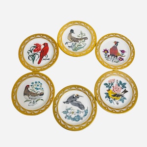 Vintage State Bird and Flower Mini Plate by Franklin Porcelain - South Dakota Momento Souvenir - South Dakota Gift