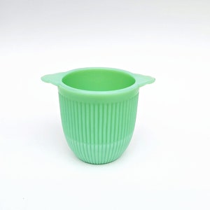 Vintage Jadeite Two Handled Sugar Bowl - Jadeite Collector - Vintage Kitchen - Jadeite Lover - Ribbed Sugar Bowl