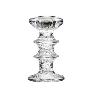 Spectacular Finnish Textured Glass Candlestick by Iittala-Festivo Candlesticks-Made in Finland-4.75&quot; Candle Holder - Two Available