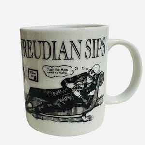 Unique Freudian Sips Mug - Therapist Mug Gift  - Sigmund Freud Mug - Gift For Psychiatrists & Psychologists