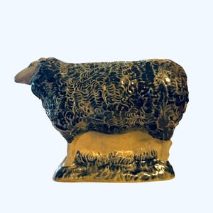 Vintage 1993 Rowe Pottery Works Salt Glaze Sheep Figurine
