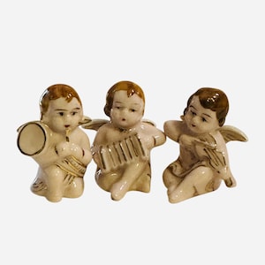 Vintage Pink Angel Trio: kerstdecor uit het midden van de eeuw - Made in Japan