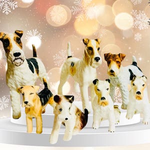 Vintage Terrier Dog Figurines - Beswick England Terrier - Andrea by Sadek Dog - Made in Japan - Terrier Lover Gift - Terrier Figurines