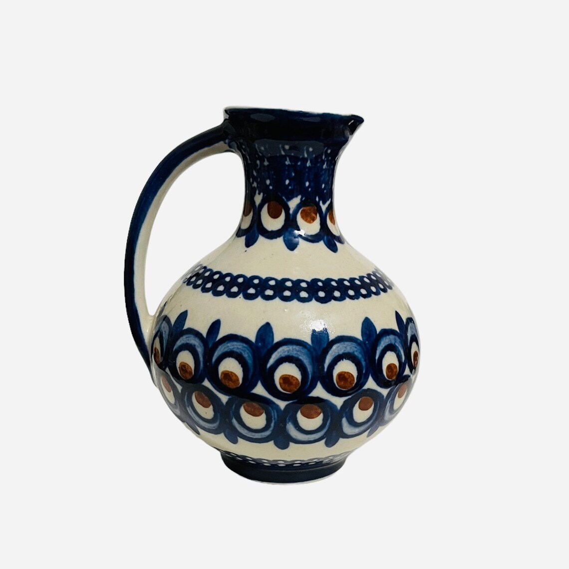 Small Pottery Pitcher With Handlehand Made Potteryhand Etsy