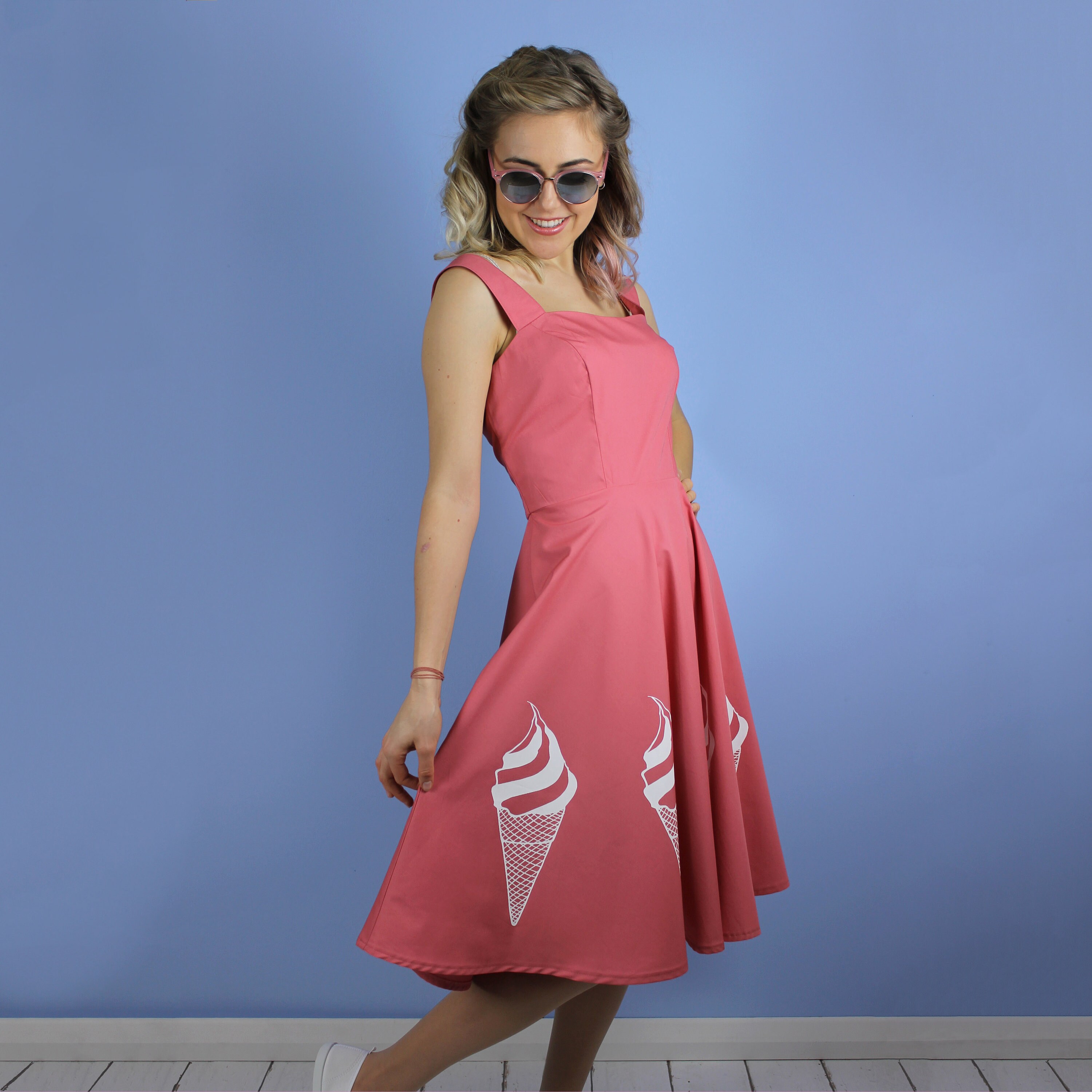 pink sundress womens