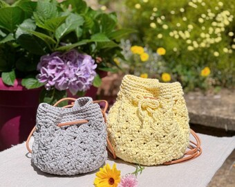 Sac seau au crochet - Sac à bandoulière d'été fait main