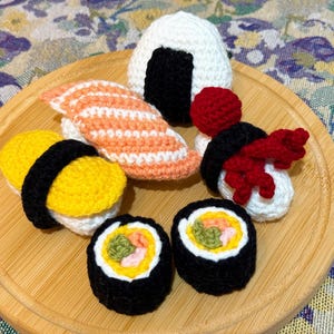 Crochet Sushi Set – Playful Decor, Toys, or Cat Toys