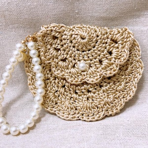 Handmade Crochet Pouch (Khaki - Small)