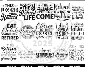 Retirement Svg Bundle, Officially Retiered, Funny Retired Svg, Retirement Svg, Retired T-shirt Svg, Retirement Saying Svg, Retirement Gifts