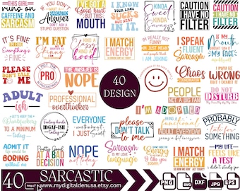Pacchetto SVG divertenti, pacchetto SVG sarcasmo, pacchetto SVG sarcastico, pacchetto SVG sarcastico, pacchetto SVG detti sarcastici, citazioni sarcastiche SVG, PNG