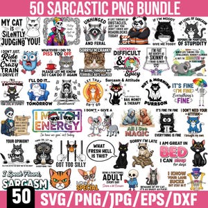 Rolig sarkastisk png, sarkastisk png-paket, sarkastiska citat png, vuxen png, roligt djurordspråk, sublimeringsdesign, sarkasm png för Cricut