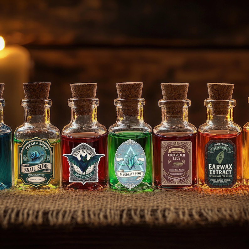 Potion Labels PNG Bundle, Mystic Potion Sublimation, Apothecary ...