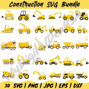 Baumaschinen-Svg-bündel Bau-Lastwagen-Svg-bündel cut-Dateien Cricut Bagger bündeln Bagger, sofortiger Download digitale Datei