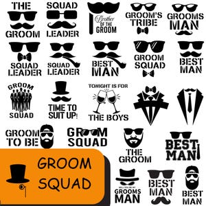Bräutigam Squad SVG, Junggesellenabschied, Team Bräutigam, Trauzeuge, Bräutigam Squad SVG, Hochzeitspaket, Bräutigam Crew, Bräutigam Stamm dafür, Cricut, Hochzeit Zeichen