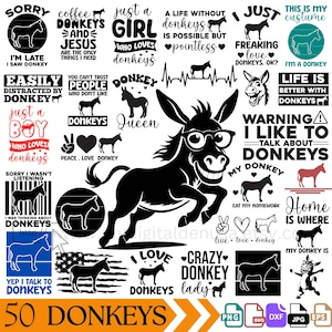 50 âne, Svg âne drôle, âne furtivement Svg, animaux de la ferme furtivement, Clipart âne drôle, âne portant des lunettes de soleil Svg, fichier vectoriel