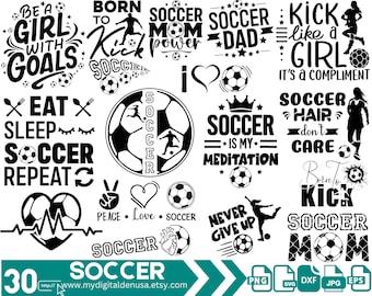 Pacchetto SVG di calcio, pallone da calcio in formato SVG, monogramma di pallone da calcio in formato SVG, disegni di calcio, squadra di calcio, nome di divisione di calcio, sagoma di calcio, file di taglio di calcio