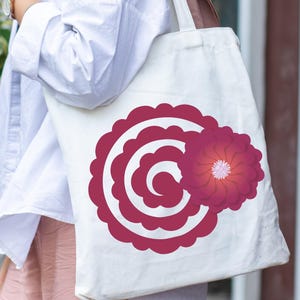 Rullade blommor Svg-paket, rullade pappersblommor, digital pappers Svg, bröllopsblomma Svg, 3D-blomma Svg, rullade blommor mall, klipp för Cricut bild 9