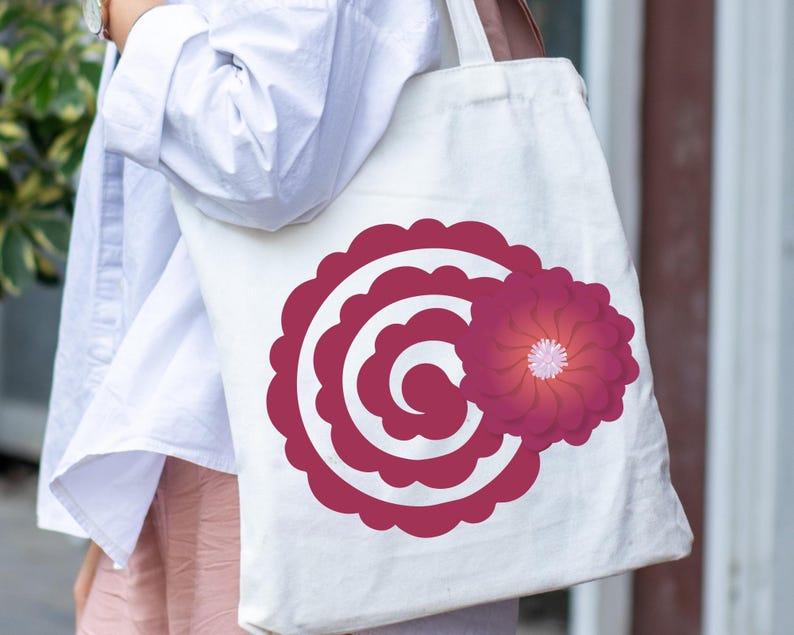 Rullade blommor Svg-paket, rullade pappersblommor, digital pappers Svg, bröllopsblomma Svg, 3D-blomma Svg, rullade blommor mall, klipp för Cricut bild 9