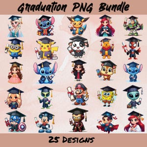 Paquete de dibujos animados de graduación 2025 (PNG), superhéroe de dibujos animados para estudiantes de último año (PNG), enseñar, amar e inspirar (PNG), amigos de dibujos animados para estudiantes de último año 2025 (PNG)