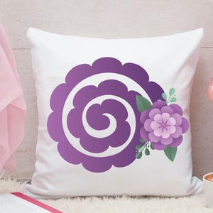 Rullade blommor Svg-paket, rullade pappersblommor, digital pappers Svg, bröllopsblomma Svg, 3D-blomma Svg, rullade blommor mall, klipp för Cricut bild 8