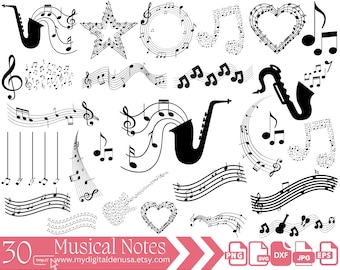 Music Notes Svg Bundle, Musical Notes Clipart, Music Notes Svg, Musical Notes Svg, Musical Notes Png, Cricut Cut Files, Instant Download