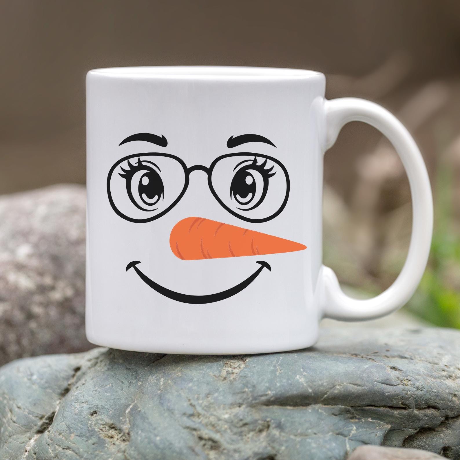 Snowman Face SVG Bundle, Winter Holiday Svg, Christmas Svg, Cute ...