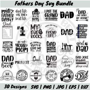 Pacote SVG Dia dos Pais, SVG Pai, SVG Pai, SVG Papa, SVG Melhor Pai de Todos, SVG Papai, Vovô, Pacote SVG Família, Arquivos de Corte SVG para Cricut