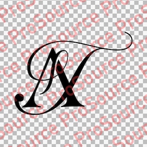 Puede incluir: Un monograma en blanco y negro de las letras "A" y "X" en una fuente cursiva.