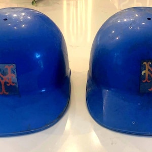 Vintage MLB New York Mets hard plastic honkbalhelmen NY Mets set van (2) afbeelding 1