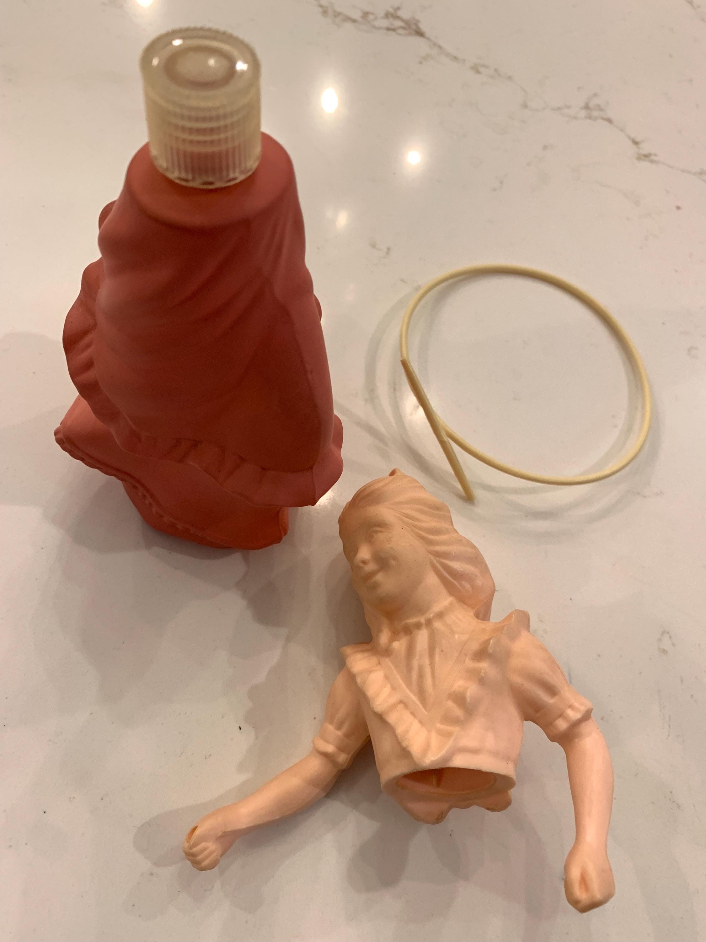 VINTAGE 1970's Avon Roll-a-hoop Girl Figurine Perfume Cologne With