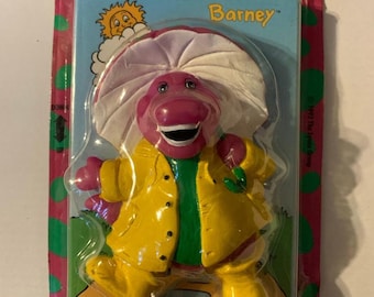 Placa de interruptor de luz vintage de Barney - Decoración infantil de 1993 (sin abrir)
