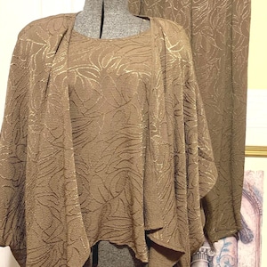 Vintage 90s Embroidered Pants Set: Blouse, Jacket, Size 20