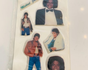 Vintage Michael Jackson Puffy Stick-ons Stickers 1980’s NEW Sealed
