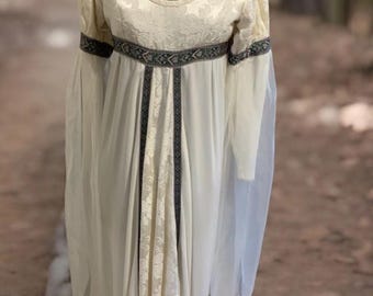 Renaissance, middeleeuwse jurk, juliet theaterjurk damesmaat medium vintage.