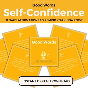 31 cartes d'affirmation imprimables sur la confiance en soi, Stimulation quotidienne de l'état d'esprit bien-être pour les femmes, Confiance en soi, PDF à télécharger instantanément, Bonnes paroles