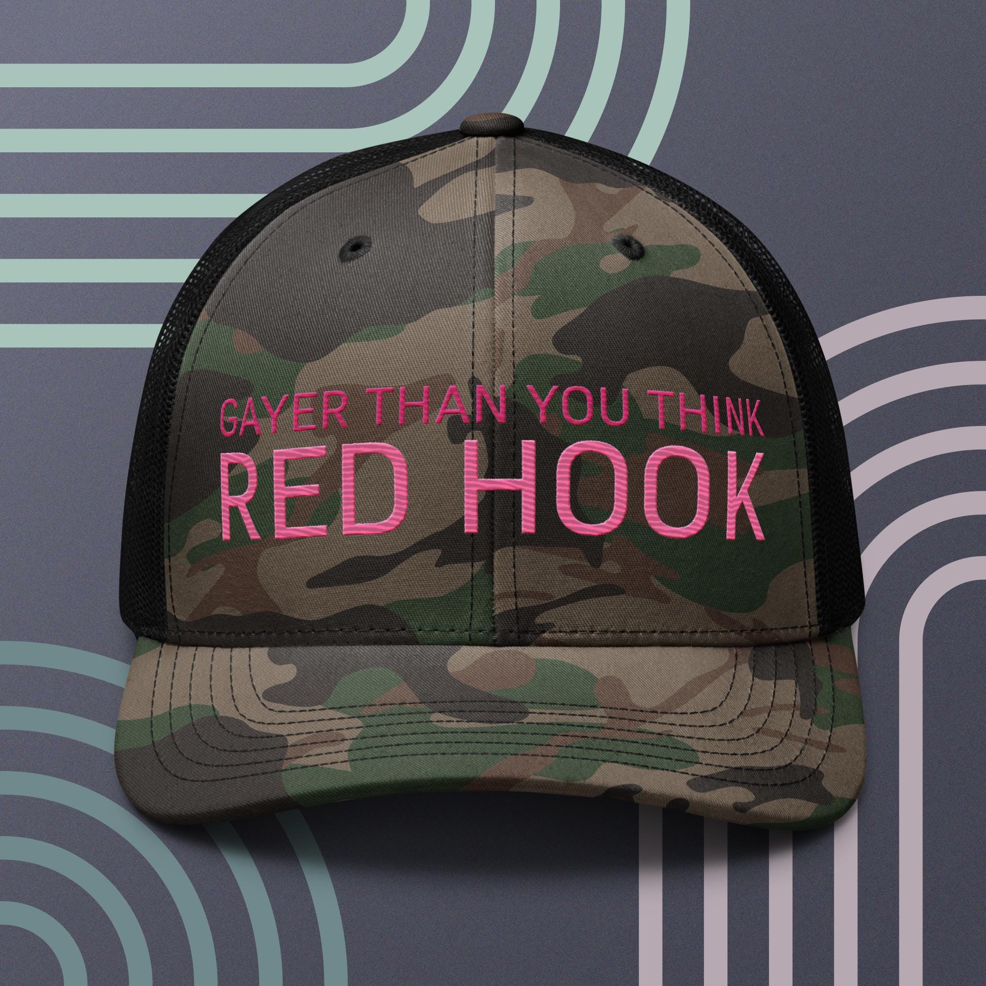 A Gayer Camouflage trucker hat