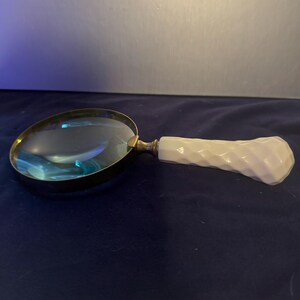 Vintage Handheld Brass Magnifying Glass