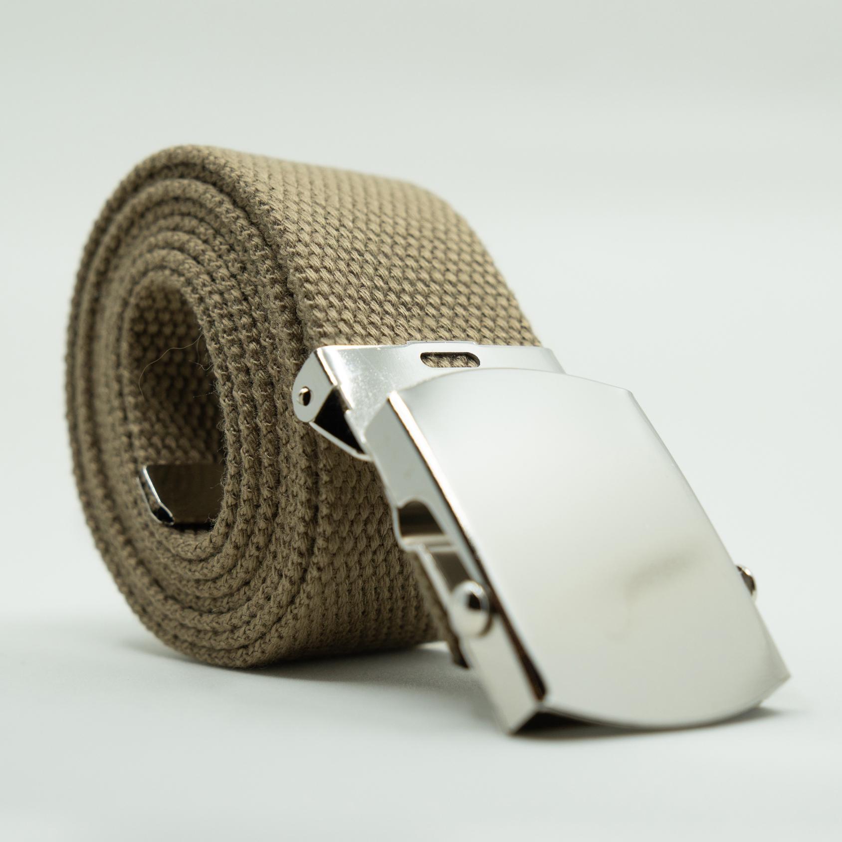 Belt distressed metal rings Beige Canvas Military-Style Belt with Eyelet Details Eyelet grommet cream colored belt | Mercari main image 3
