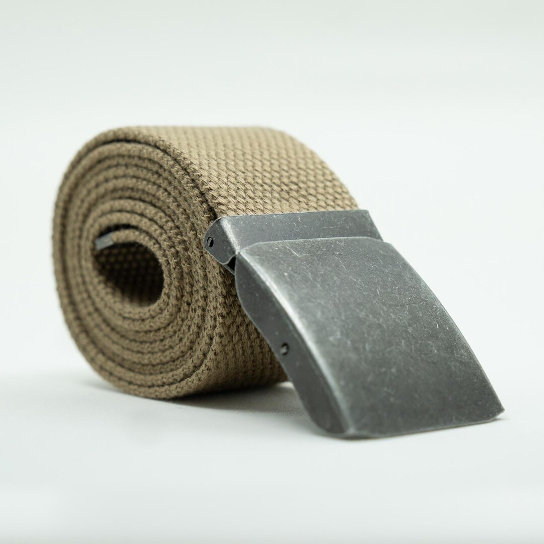 Custom Size Military Belt With Distressed Buckle - 1.5  display picture 2