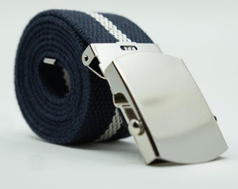 Custom Size Canvas Web Belt – Adjustable Military Style, Big & Tall